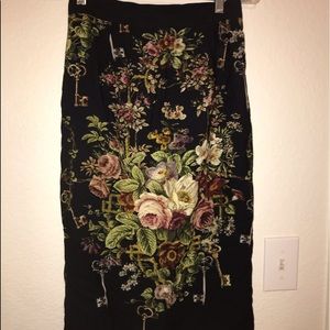 Authentic Dolce & Gabbana Floral Pencil Skirt